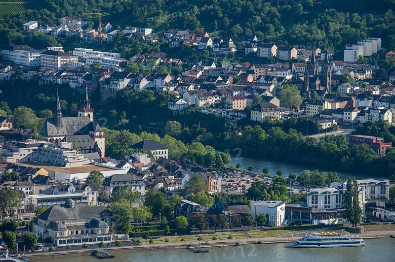 View over Bingen from the Niederwalddenkmal monument