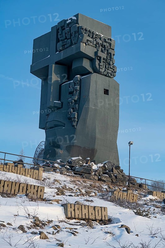 Mask of Sorrow commemorating the many prisoners who suffered and died in the Gulag prison camps