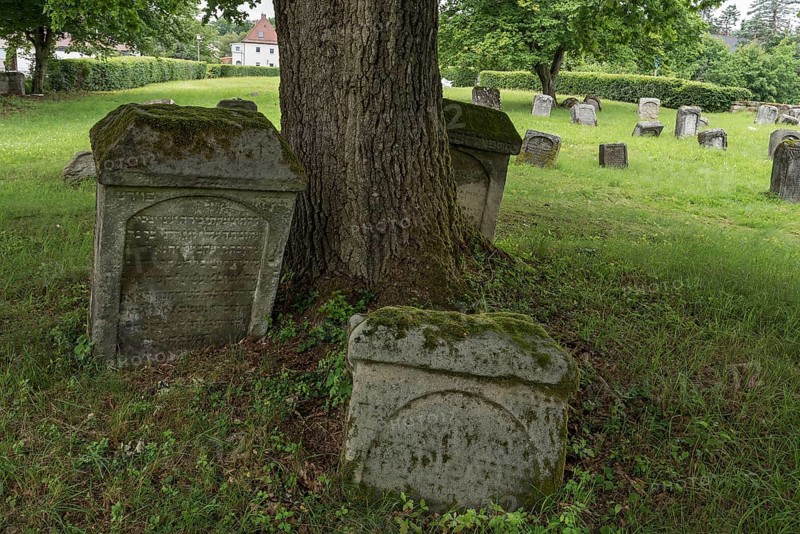 Gravestones at a Jewish cemetery
