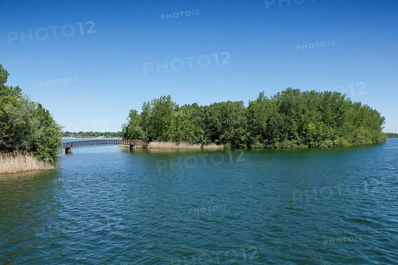 Small bridge to an island in the Saint Lawrence River