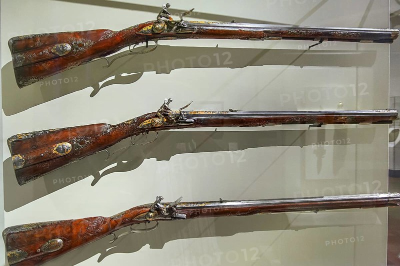 Flintlock rifles from the hunting set of Max III Joseph
