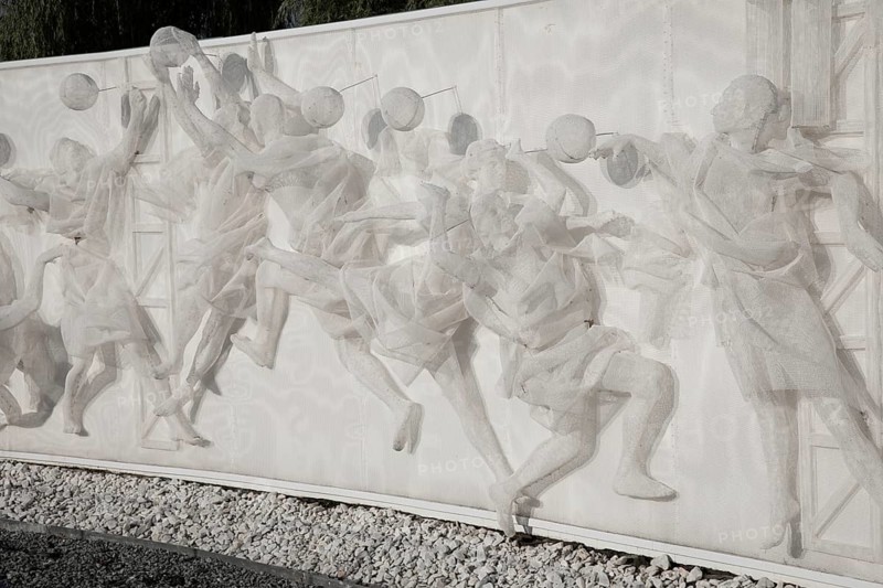 Creative sculpture in a Park Galitskogo