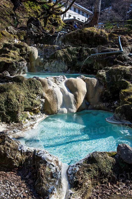 Beautiful hot water pools