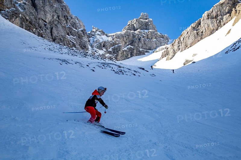 Germany's longest ski run through the unprepared Dammkar