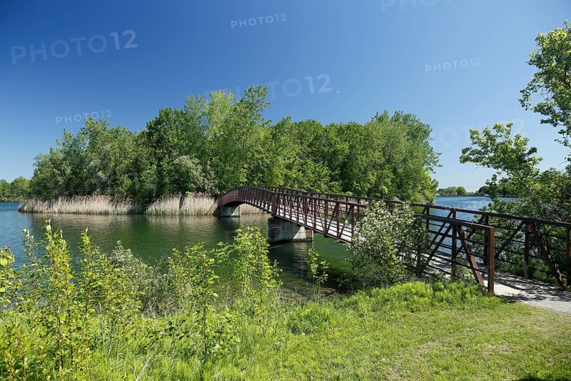 Small bridge to an island in the Saint Lawrence River