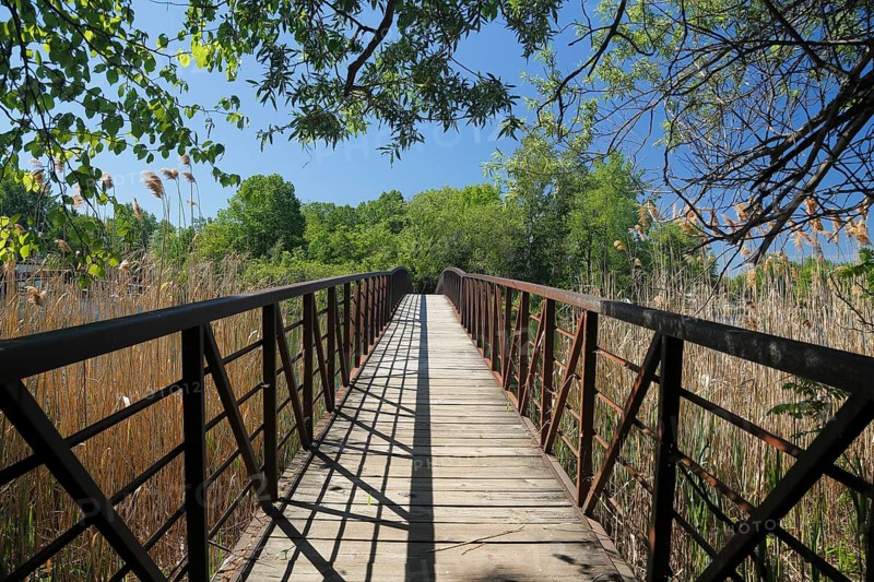 Small bridge to an island in the Saint Lawrence River