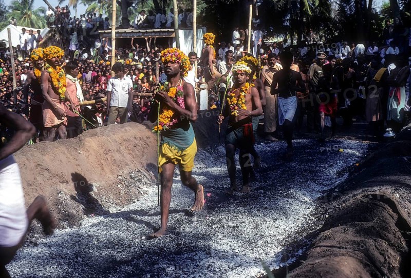 Fire walking festival at Masaniamman temple in Anaimalai