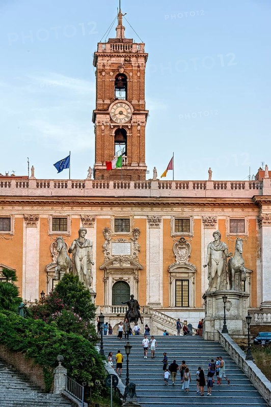 Capitol with senatorial palace and statues of monumental discourses at the staircase