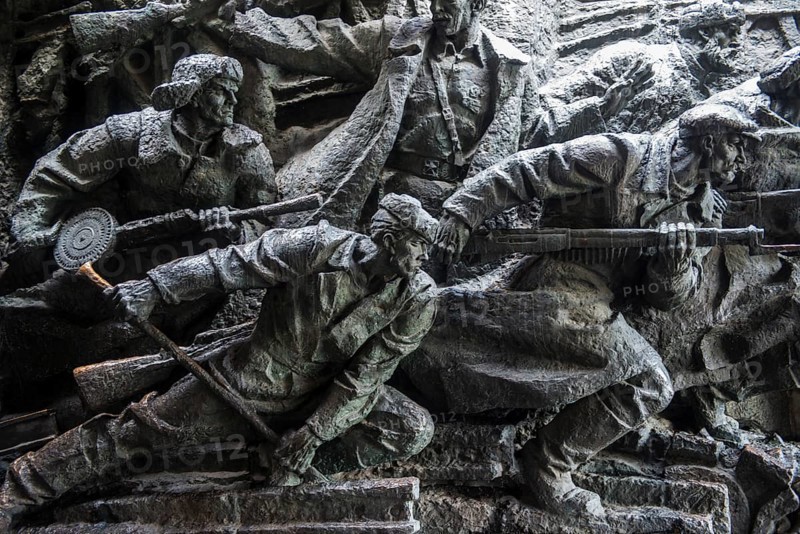 Martial war scenes in the museum of the great partiotic war Kiew or Kyiv capital of the Ukraine