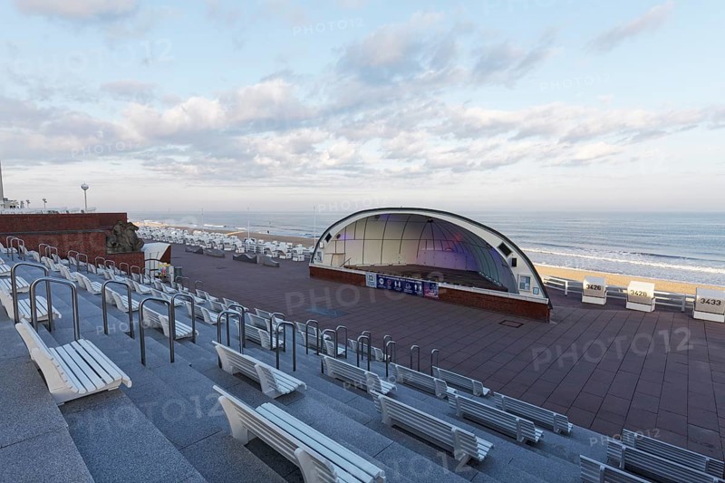 Beach promenade with concert shell