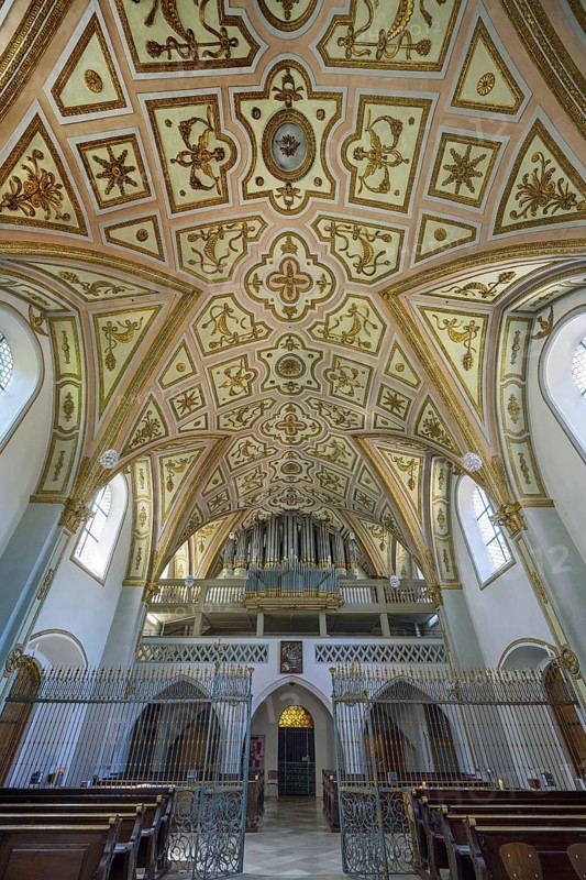 Ceiling vault and organ loft