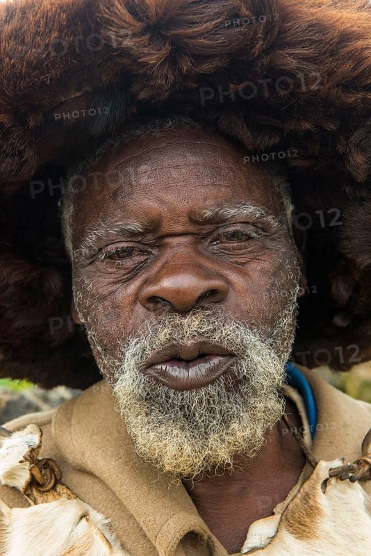 Friendly old man in a ceremony of former poachers