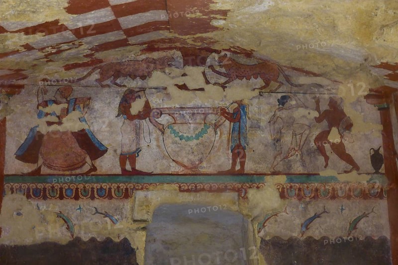 Tomba delle Leonesse Tomb of the Lionesses with frescoes from c. 530 BC