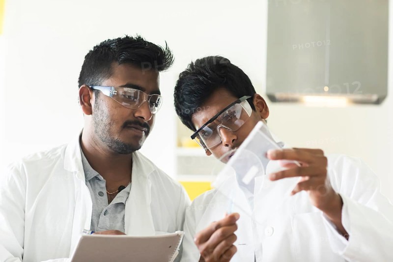 Students in an internship at the university