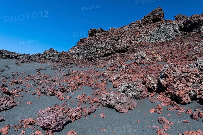 Reddish lava rock