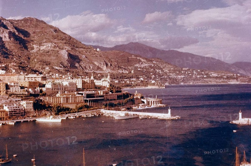View from the Prince's Palace over the Port Hercule to Monte-Carlo with the Casino