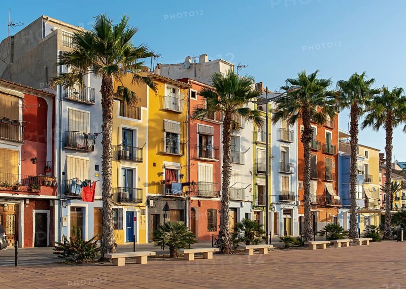 Colorful beachfront houses