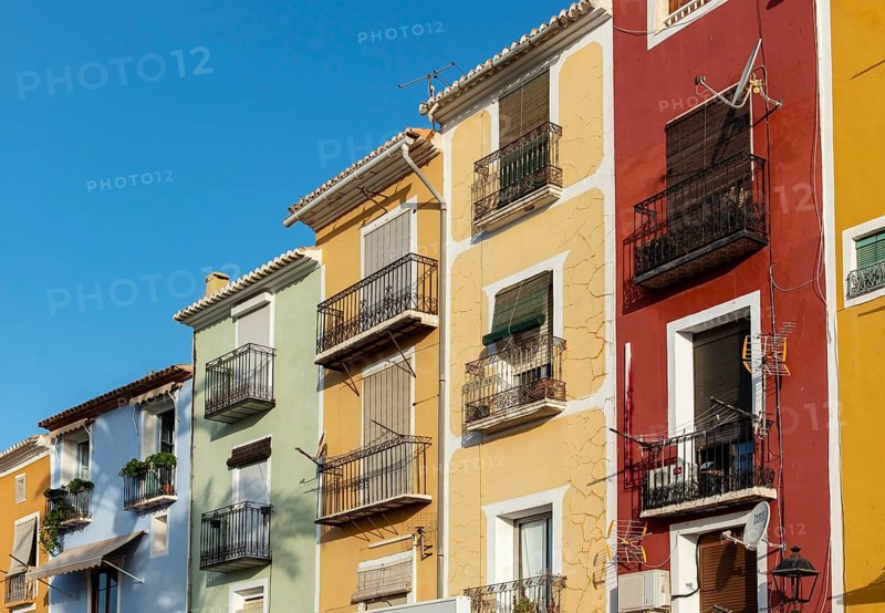 Colorful beachfront houses
