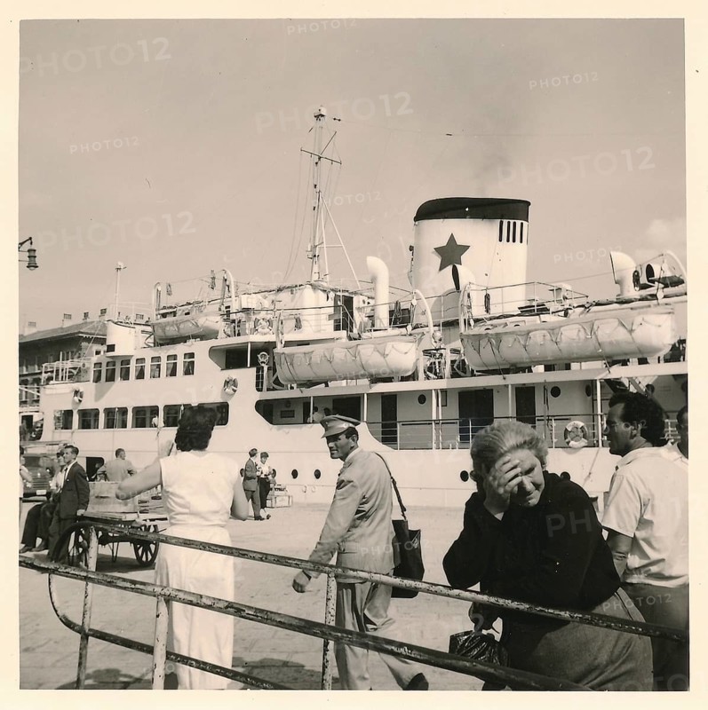 Yugoslavia in 1957: Passenger ship in the port of Rijeka