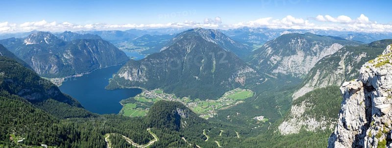 View from Krippenstein with a view of Hallstaetter See