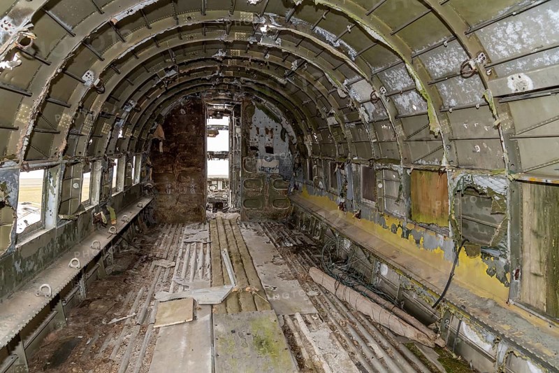 Fuselage of an American Air Force transport aircraft Douglas R4D-6 41-50187