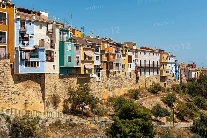 Colorful hanging houses