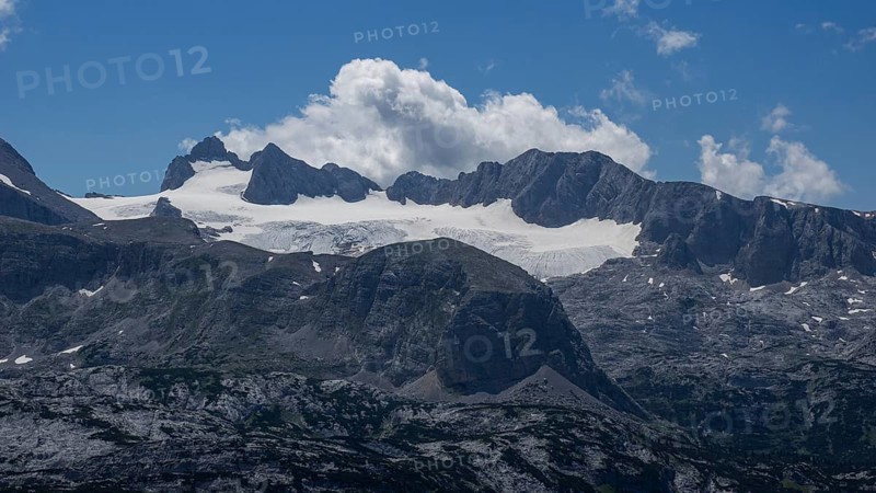 View to the Hallstatt Glacier and High Dachstein