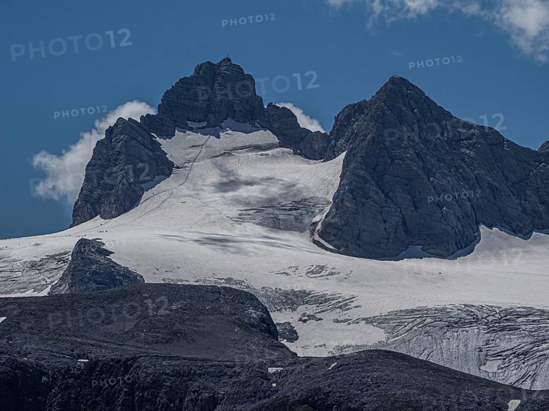 View to the Hallstatt Glacier and High Dachstein