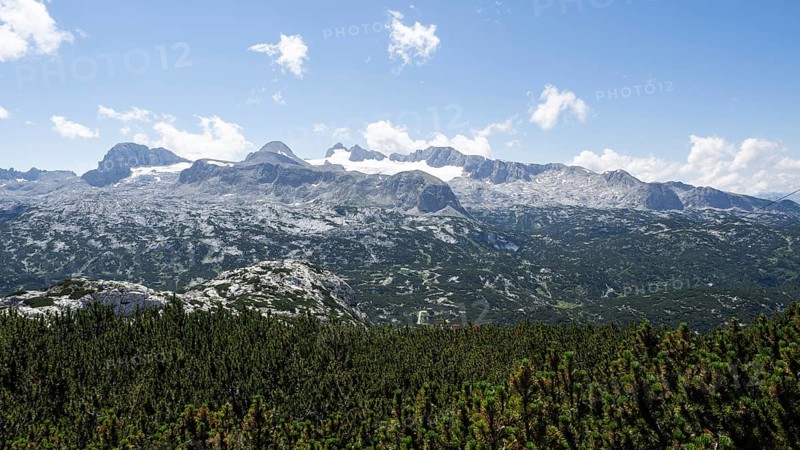 View to the Hallstatt Glacier and High Dachstein