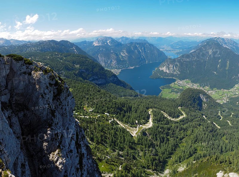 View from Krippenstein with a view of Hallstaetter See