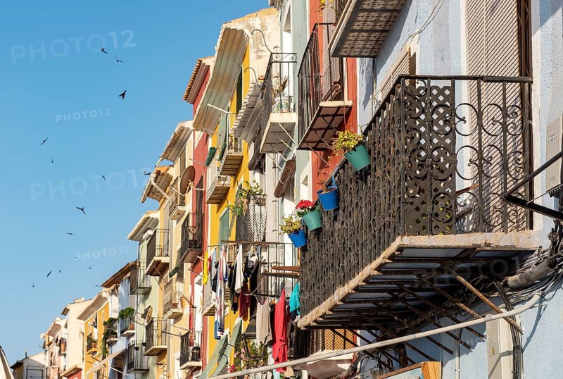 Colorful beachfront houses