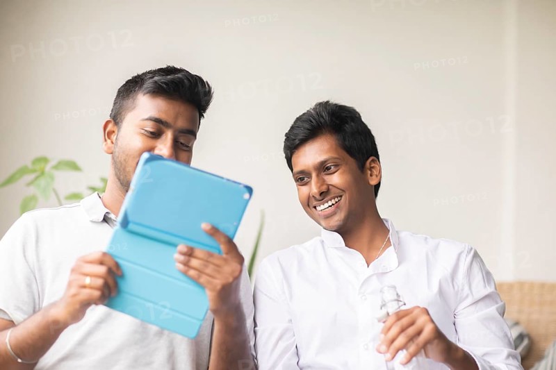 Students in an internship at the university with work equipment