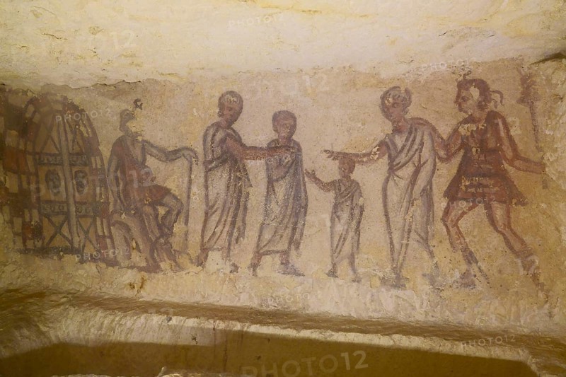Burial chamber 5636 with frescoes from the 3rd century BC