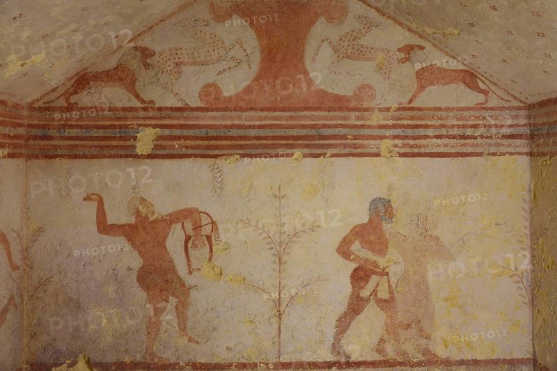 Tomba dei Baccanti Tomb of the Bacchants with frescoes from the 6th century BC