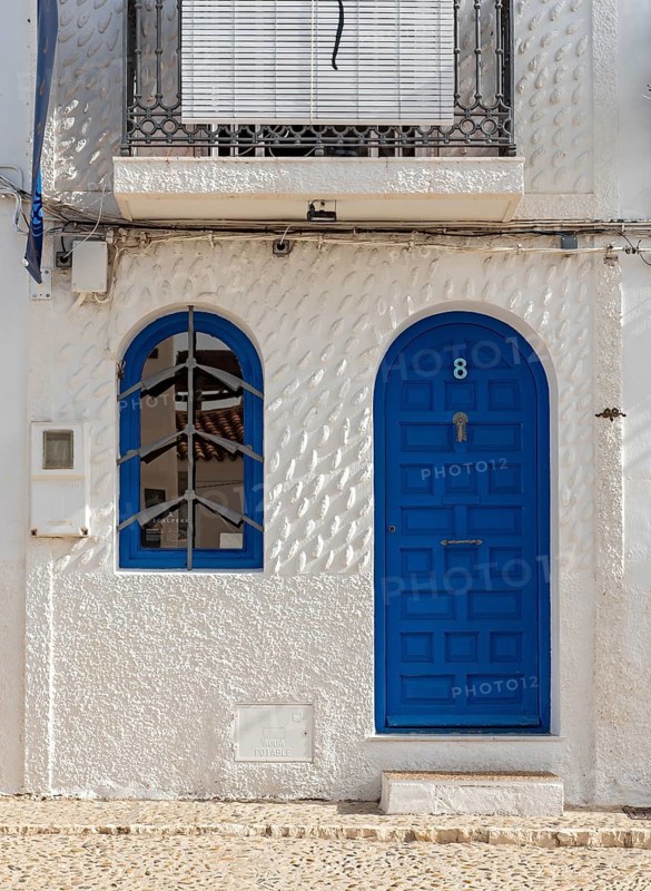 Blue door and window