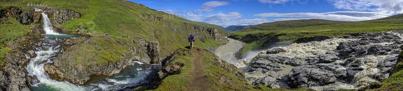 Confluence of the Laugara and the Joekulsa i Fljotsdal