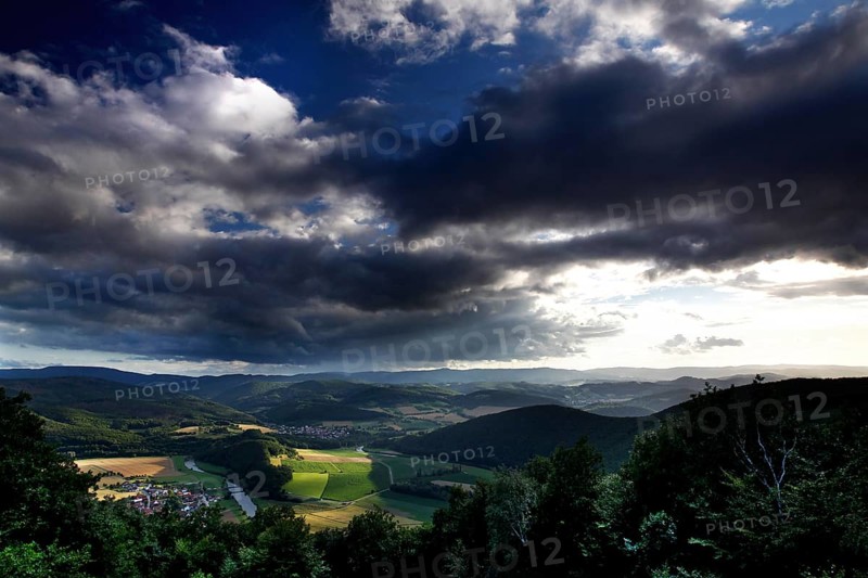 View from the Teufelskanzel to Werraschleife and Werra-Bergland