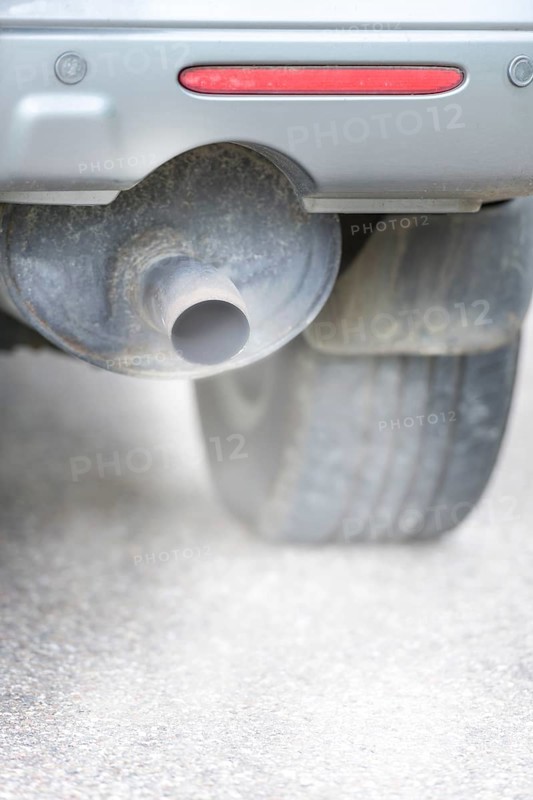 Exhaust with exhaust gases of a combustion engine
