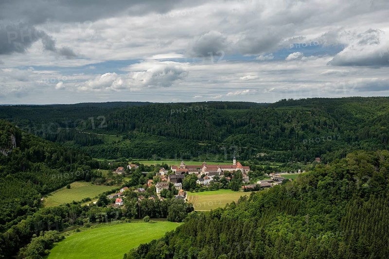 View of the Danube Valley and Beuron Archabbey