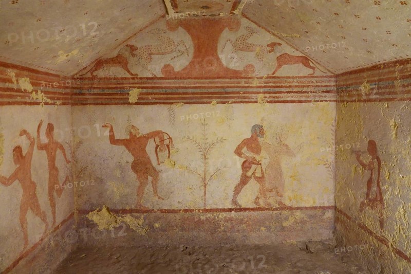 Tomba dei Baccanti Tomb of the Bacchants with frescoes from the 6th century BC