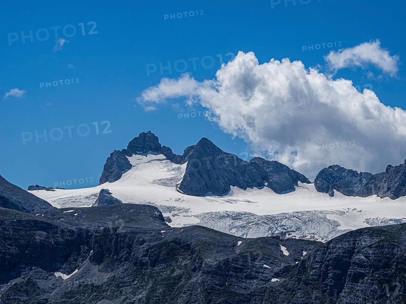 View to the Hallstatt Glacier and High Dachstein