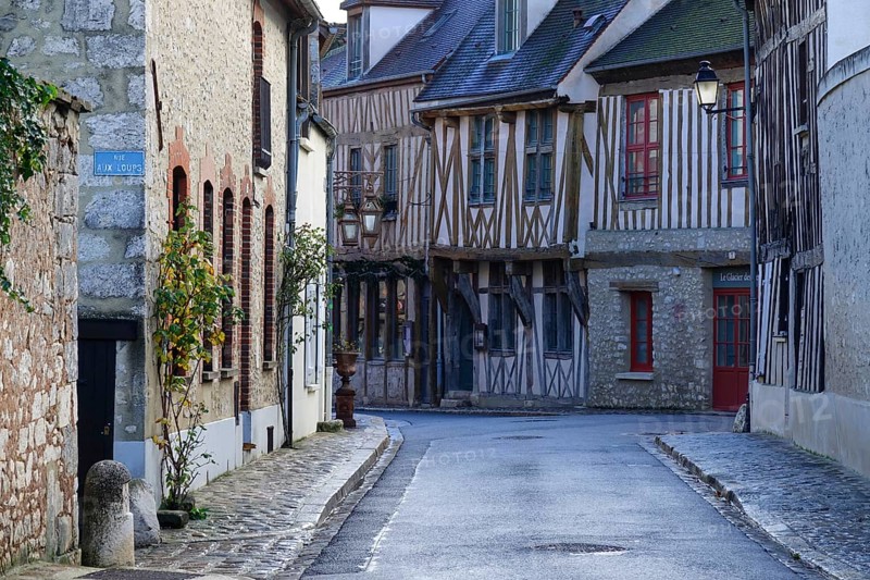 Half-timbered houses in the Rue Couverte