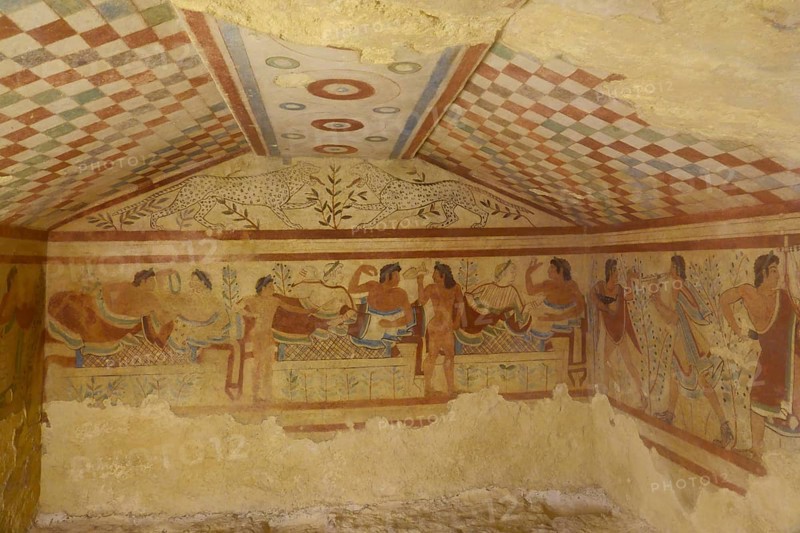Tomba dei Leopardi Tomb with frescoes from the 5th century BC