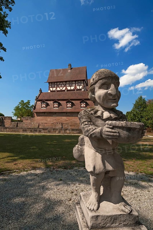 Grotesque gnome of the Baroque in the park