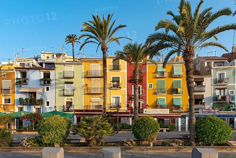Colorful beachfront houses