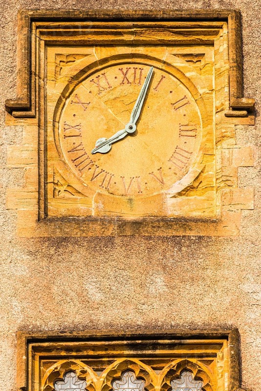 Clock on the castle tower