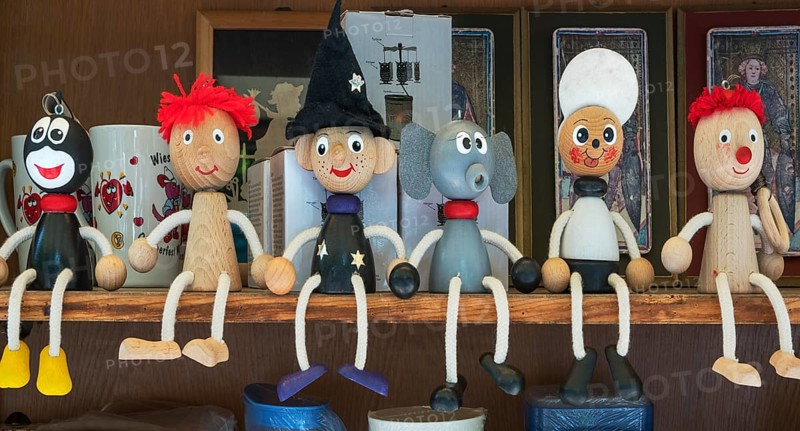 Funny wooden figures