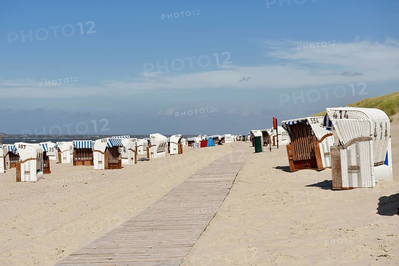 Beach chairs on the bathing beach