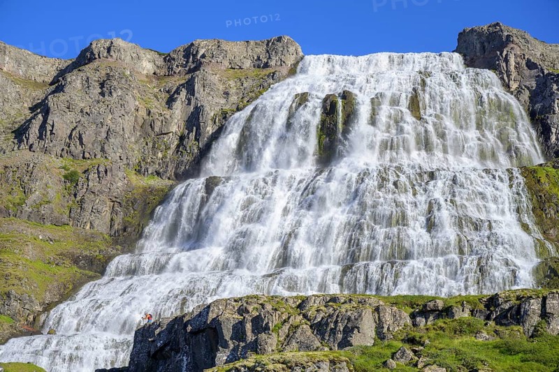 Dynjandifoss with brave photographer
