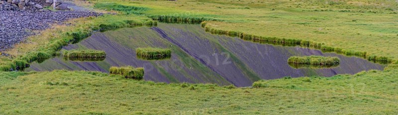 Mountain structure reflected in a lake